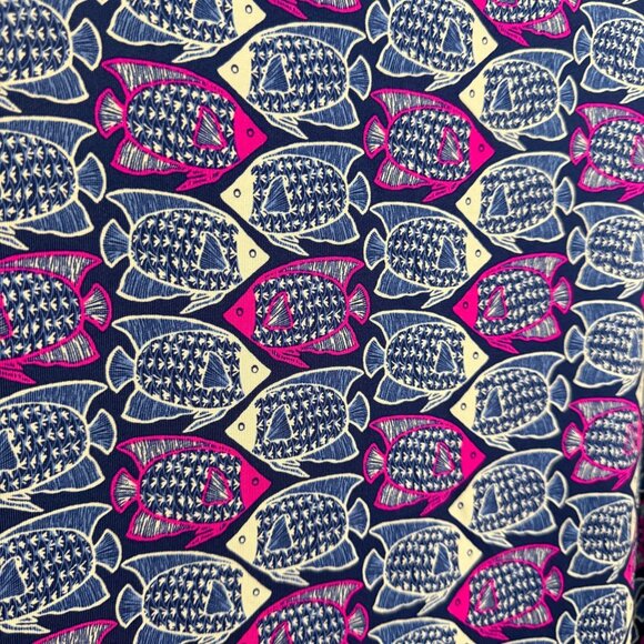 Vineyard Vines Performance‎ Fabric Angelfish Blue Pink Dress Size M - Picture 2 of 7